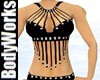 Black & Silver Fringed