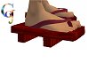 Geta Sandals Maroon