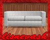 (L) White Suede Sofa