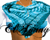 Female blue scarf