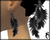 Feather Earrings Night