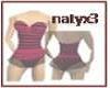 BlacknWineStripesCorset