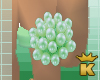 {K} Green Pearls Ring