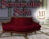 Semicircular Sofa - Red Tufted