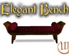 Derivable Dark Red Leather Bench