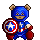 Captain America Costume Bear